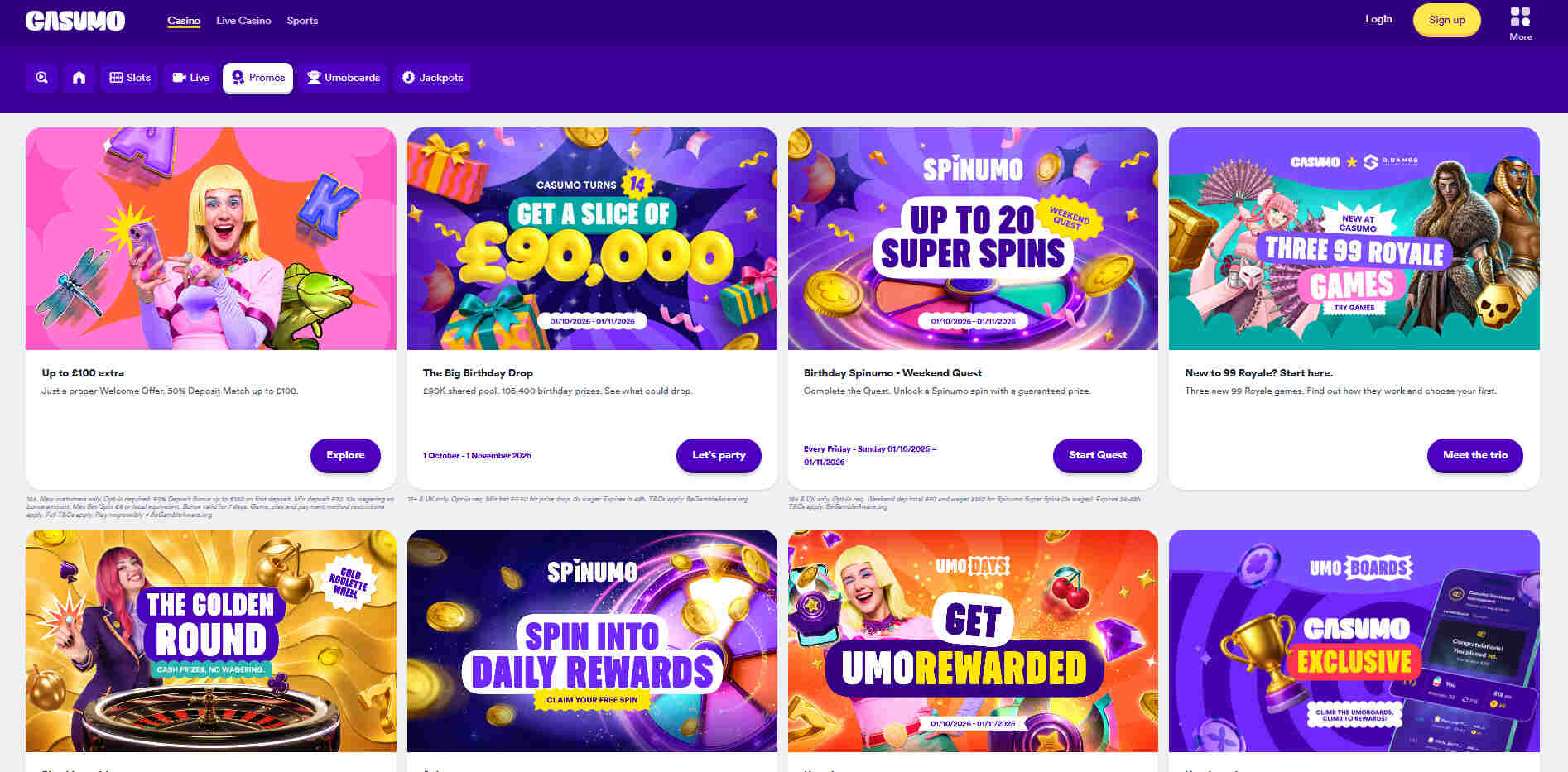 Casumo casino Promotions UK