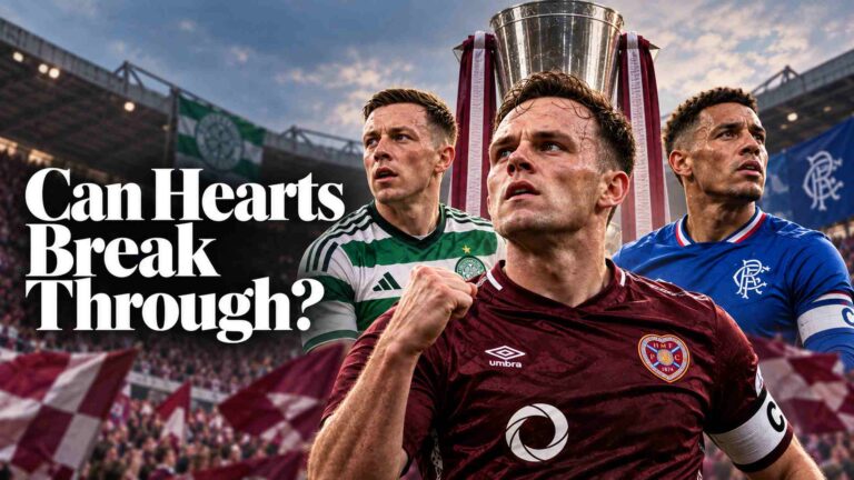 Hearts, Celtic and Rangers in a Scottish Premiership