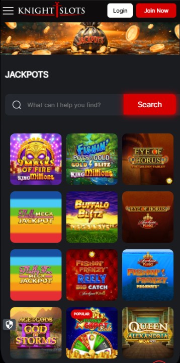 Knightslots Casino UK Jackpots