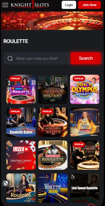 Knightslots Casino UK Roulettes