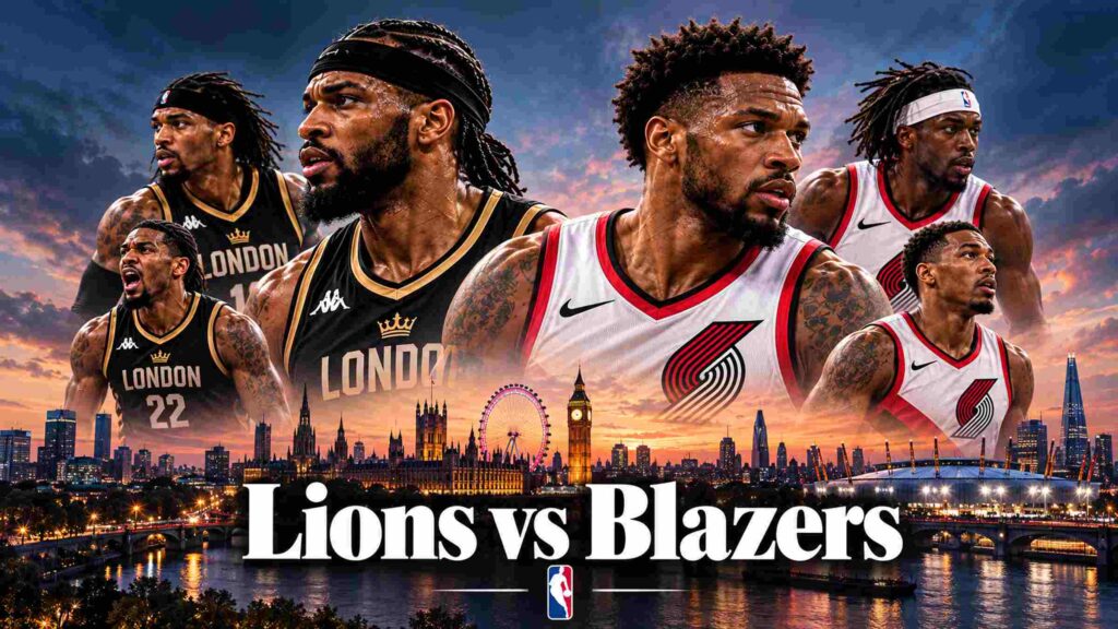 London Lions and Portland Trail Blazers basketball London