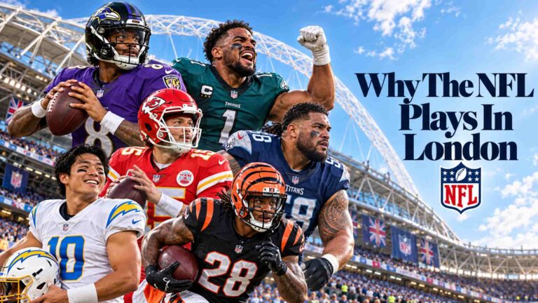 American football players in Wembley Stadium NFL games in London
