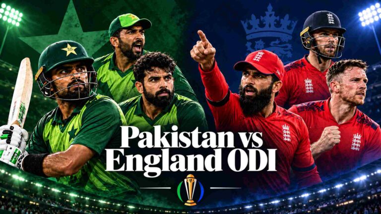 Pakistan and England ODI cricket trophy