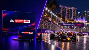 Sky Sports F1 on a Singapore's 