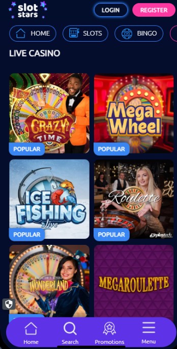 Slotstars Casino Live casino UK